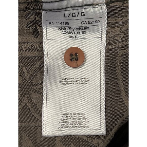 Quiksilver Waterman Shirt Size Large L Mens Brown Short Sleeve Hawaiian EUC - Picture 6 of 8